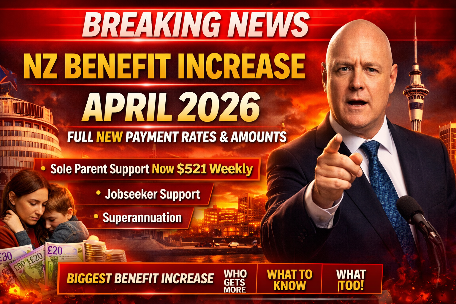 NZ Benefit Increase April 2026: Full New Payment Rates & Amounts