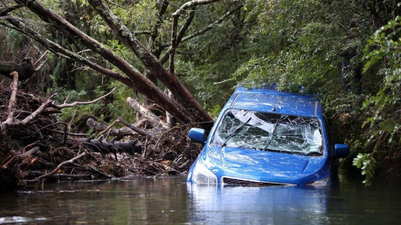 Coromandel Flooding Leaves Classic Cars Submerged